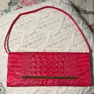 Brahmin Flamingo Pink clutch with strap!